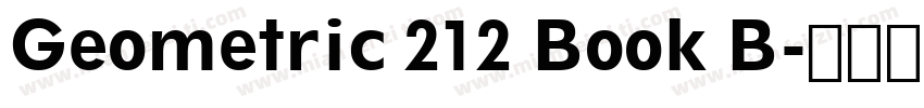 Geometric 212 Book B字体转换